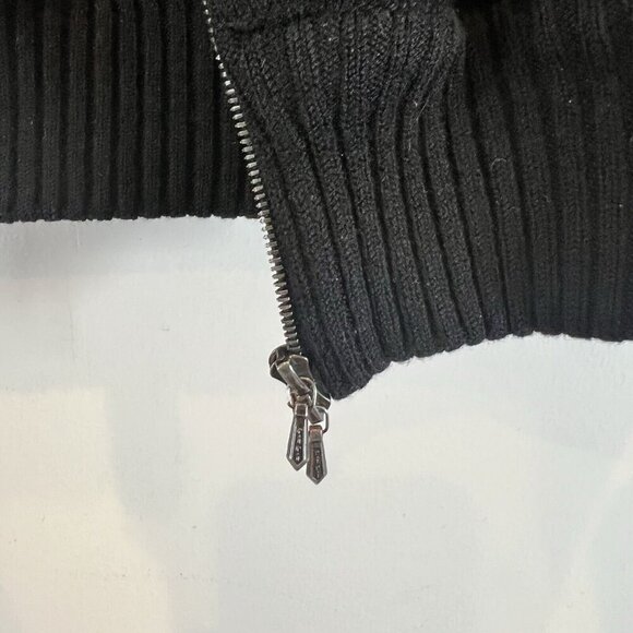 Annette Gortz Women's Full Zip Merino Wool Black Sweater M - Picture 7 of 14